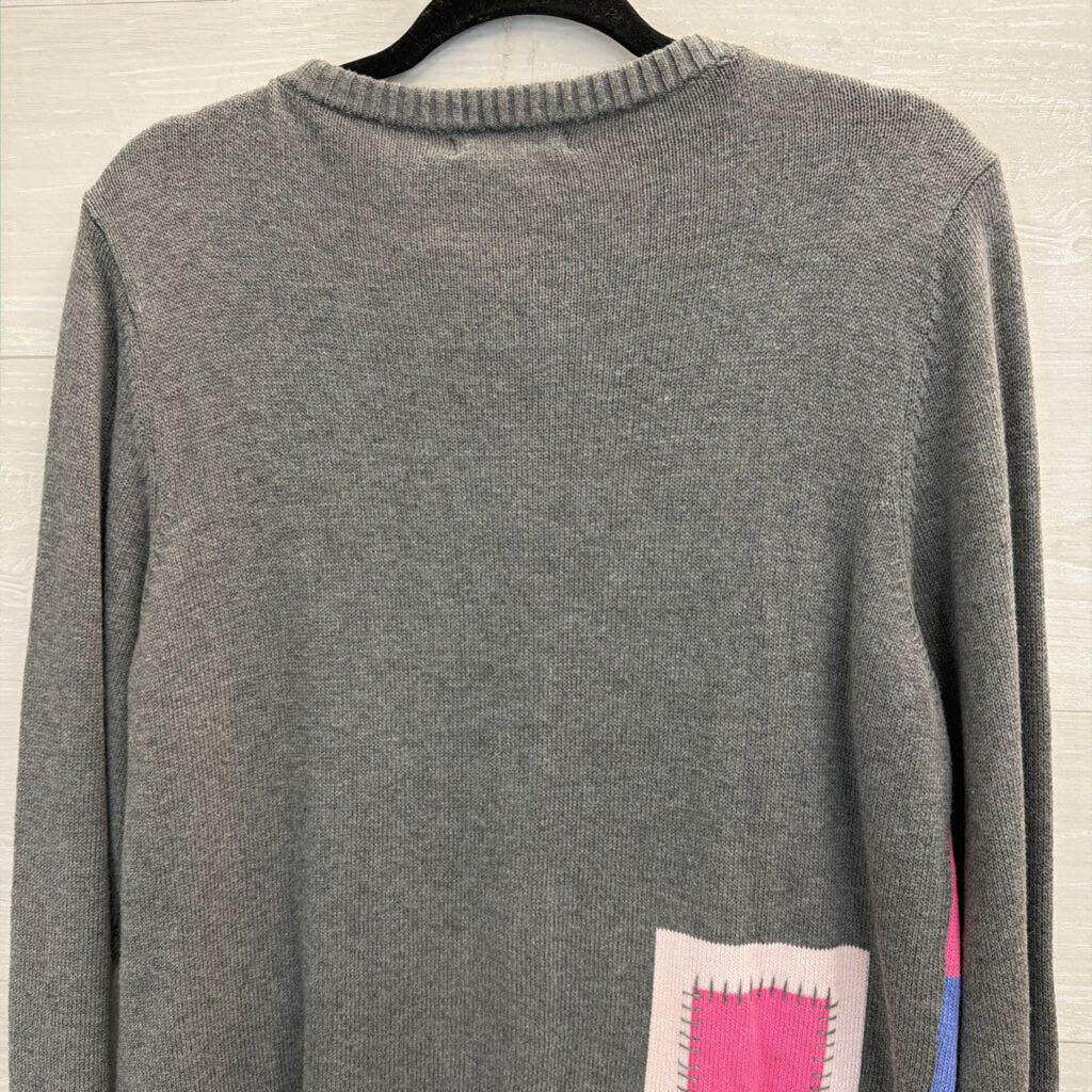 Sigrid Olsen Patchwork Multicolor Cardigan Large