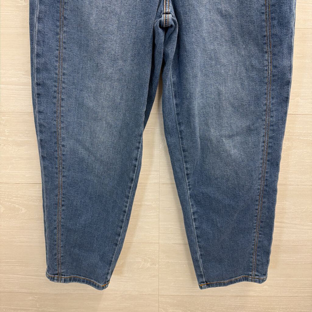 Talbots Relaxed Barrel Jean Medium Wash 10