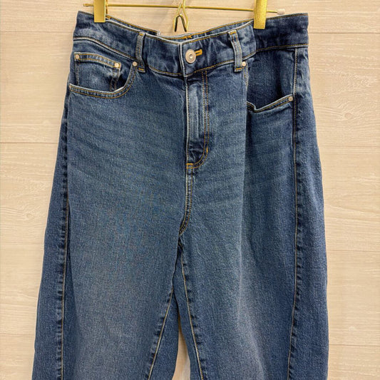 Talbots Relaxed Barrel Jean Medium-Dark Wash 10