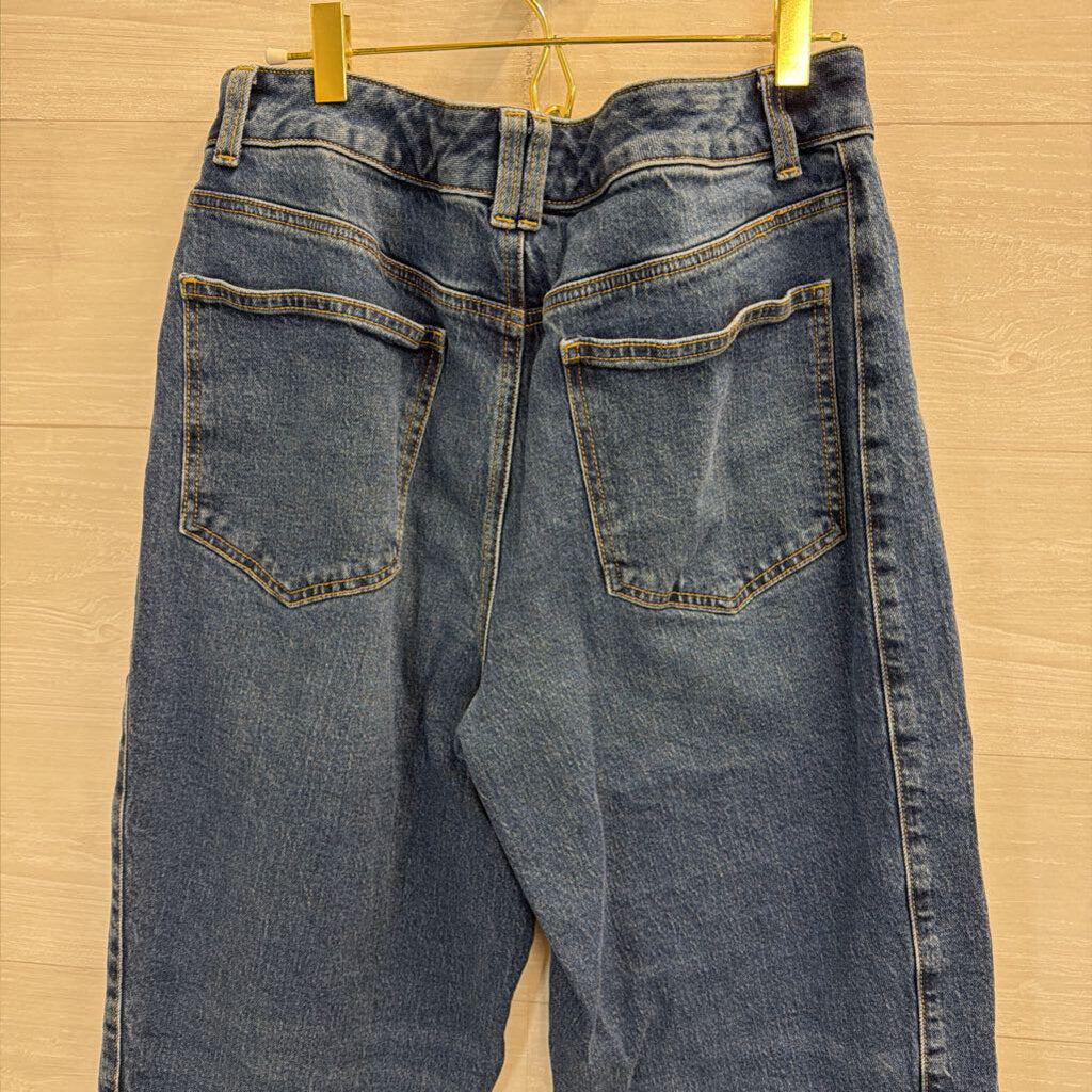 Talbots Relaxed Barrel Jean Medium-Dark Wash 10