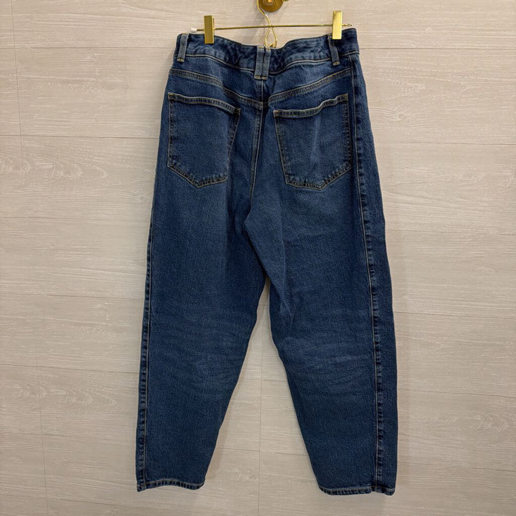 Talbots Relaxed Barrel Jean Medium-Dark Wash 10