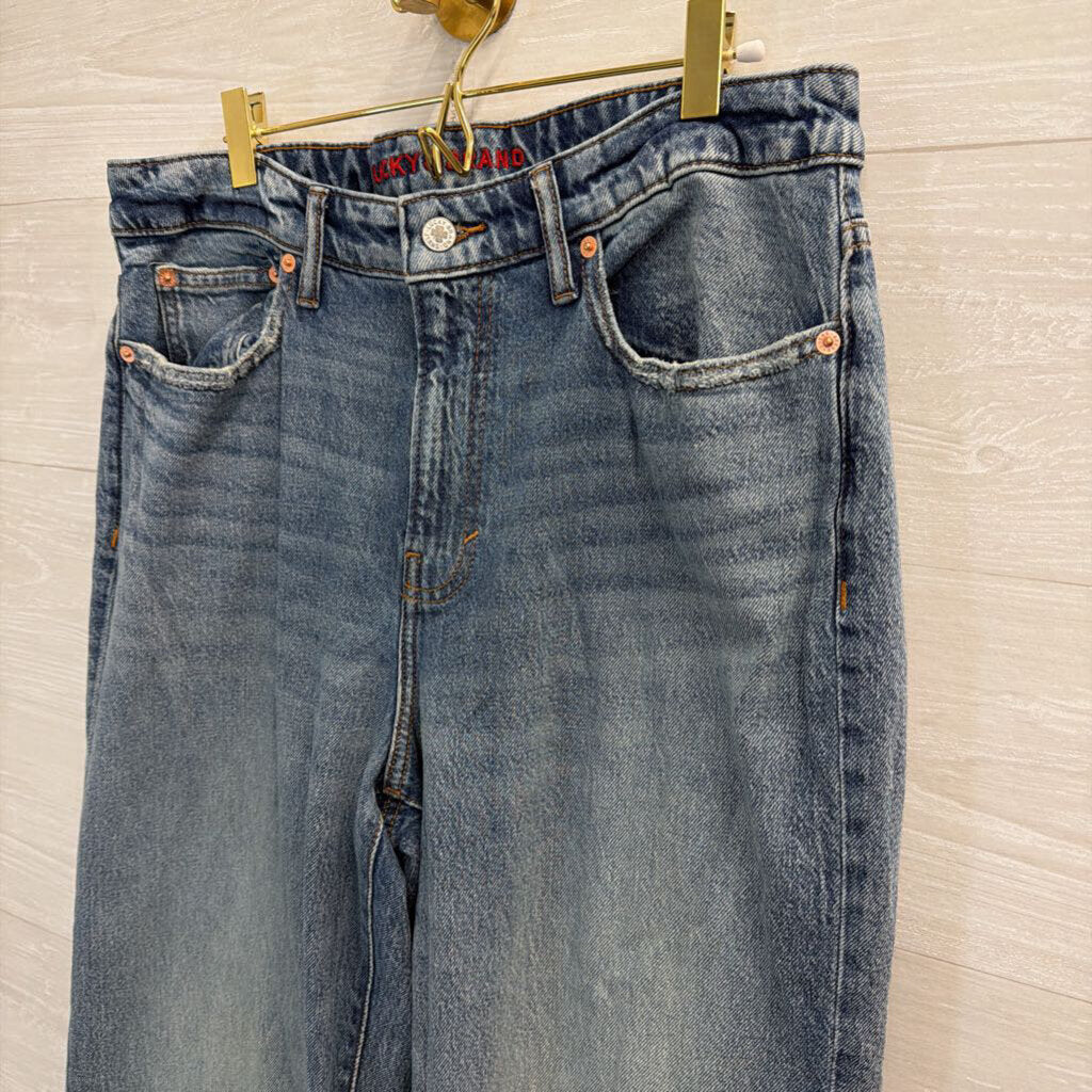 Lucky Brand Wide Leg Medium Wash Jeans 12