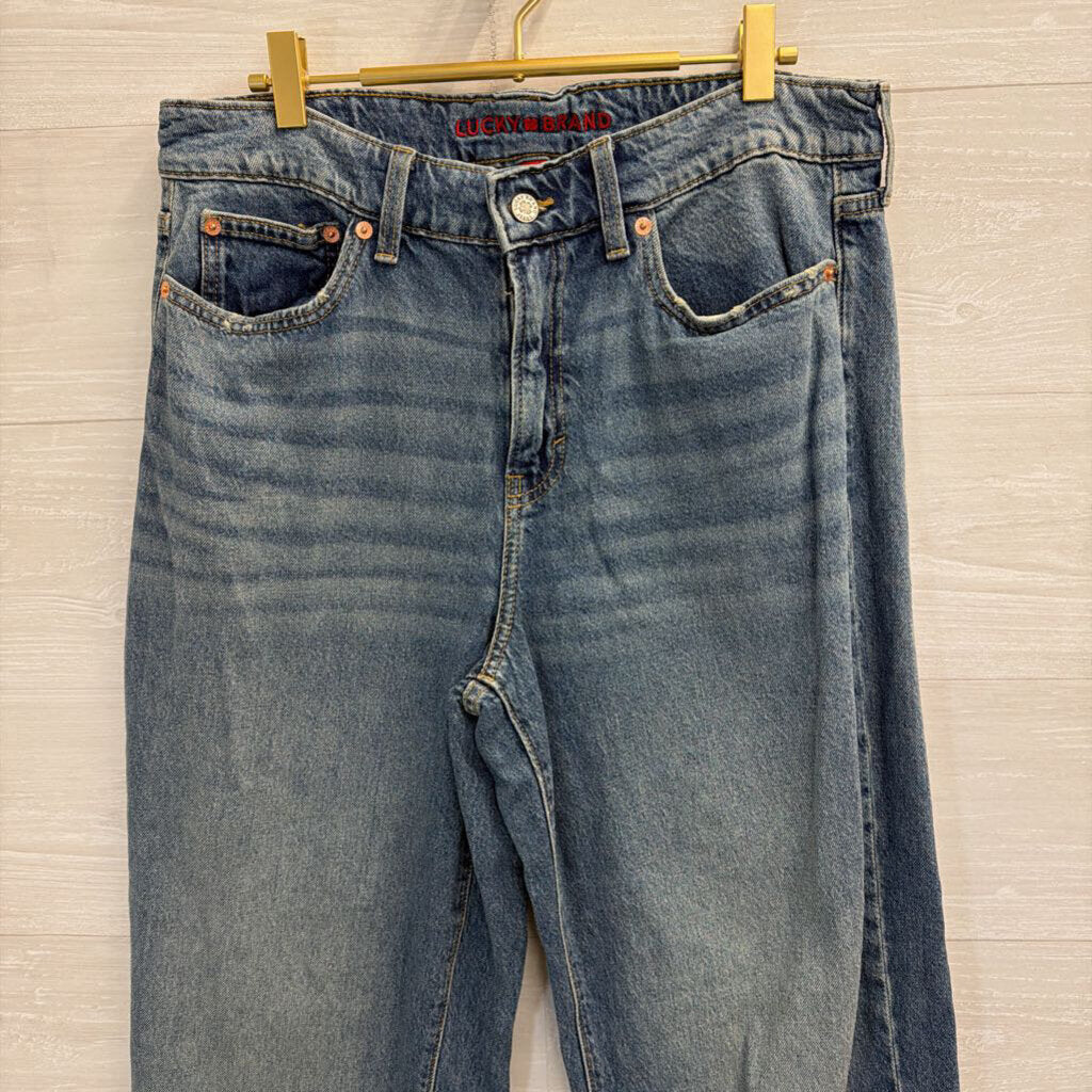 Lucky Brand Wide Leg Medium Wash Jeans 12