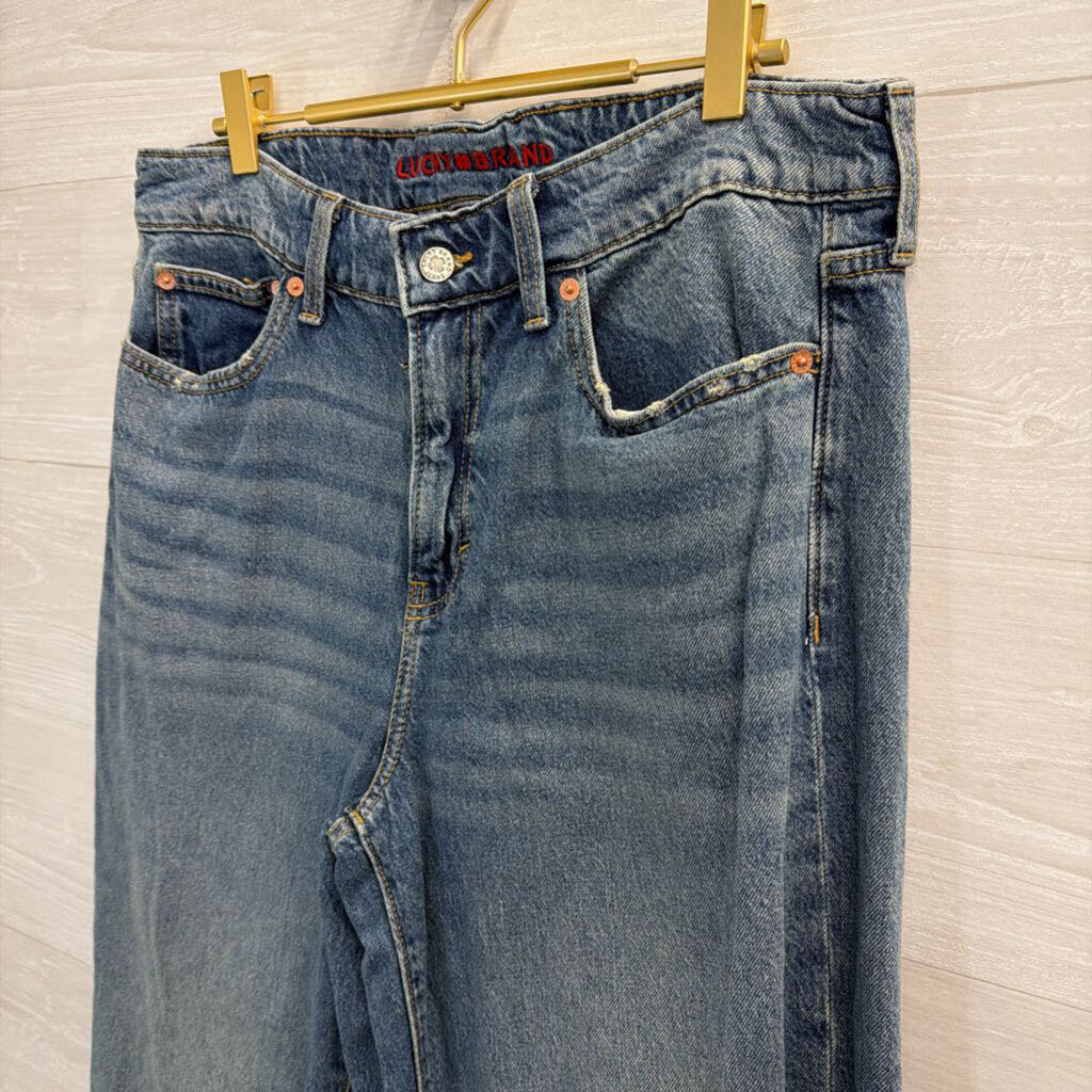 Lucky Brand Wide Leg Medium Wash Jeans 12
