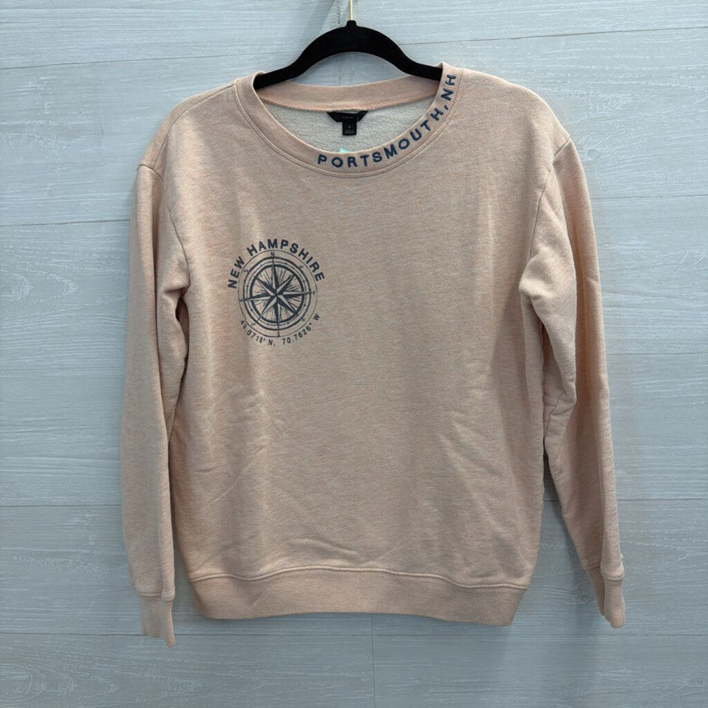 J Crew Pink "Portsmouth, New Hampshire" Crewneck Sweatshirt Small