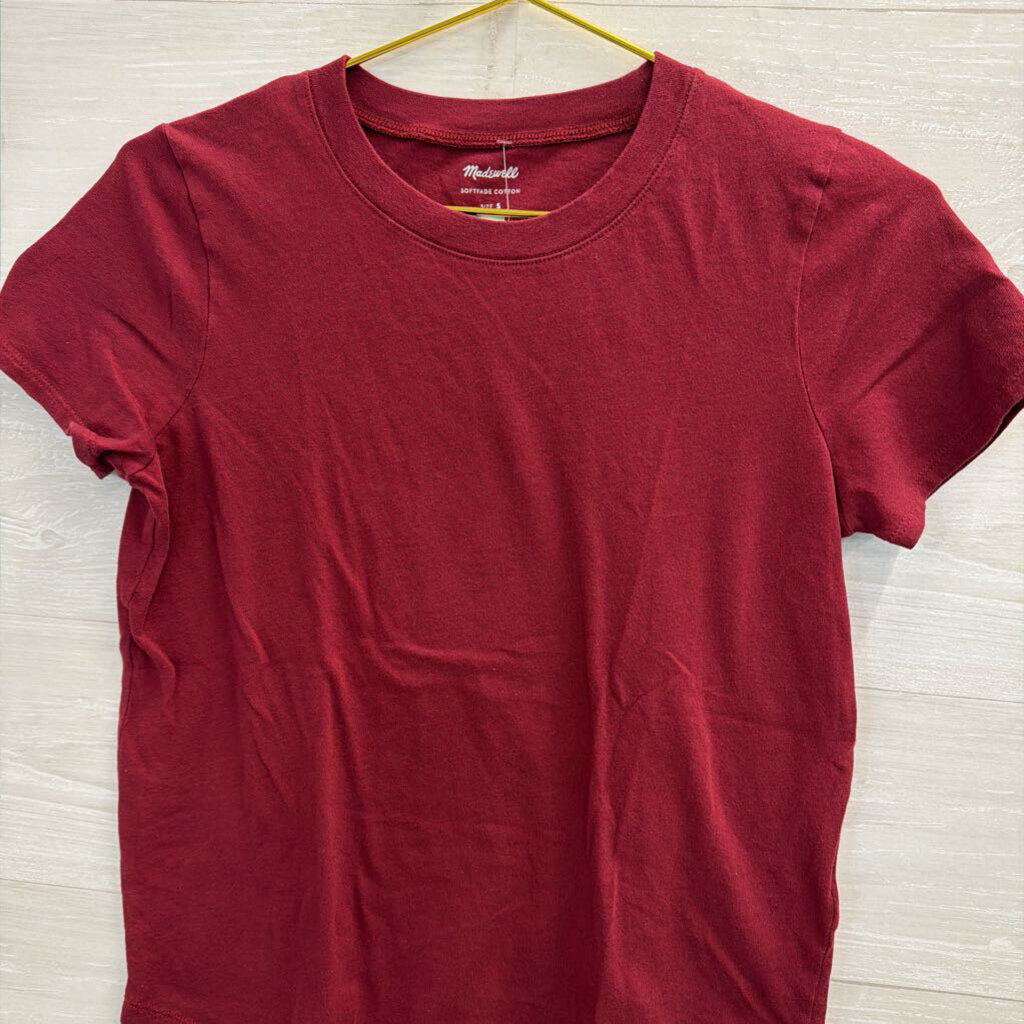 Madewell Softfade Tee Burgundy Small