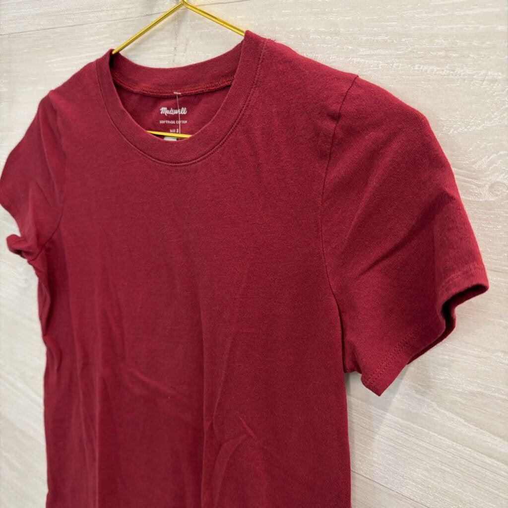Madewell Softfade Tee Burgundy Small