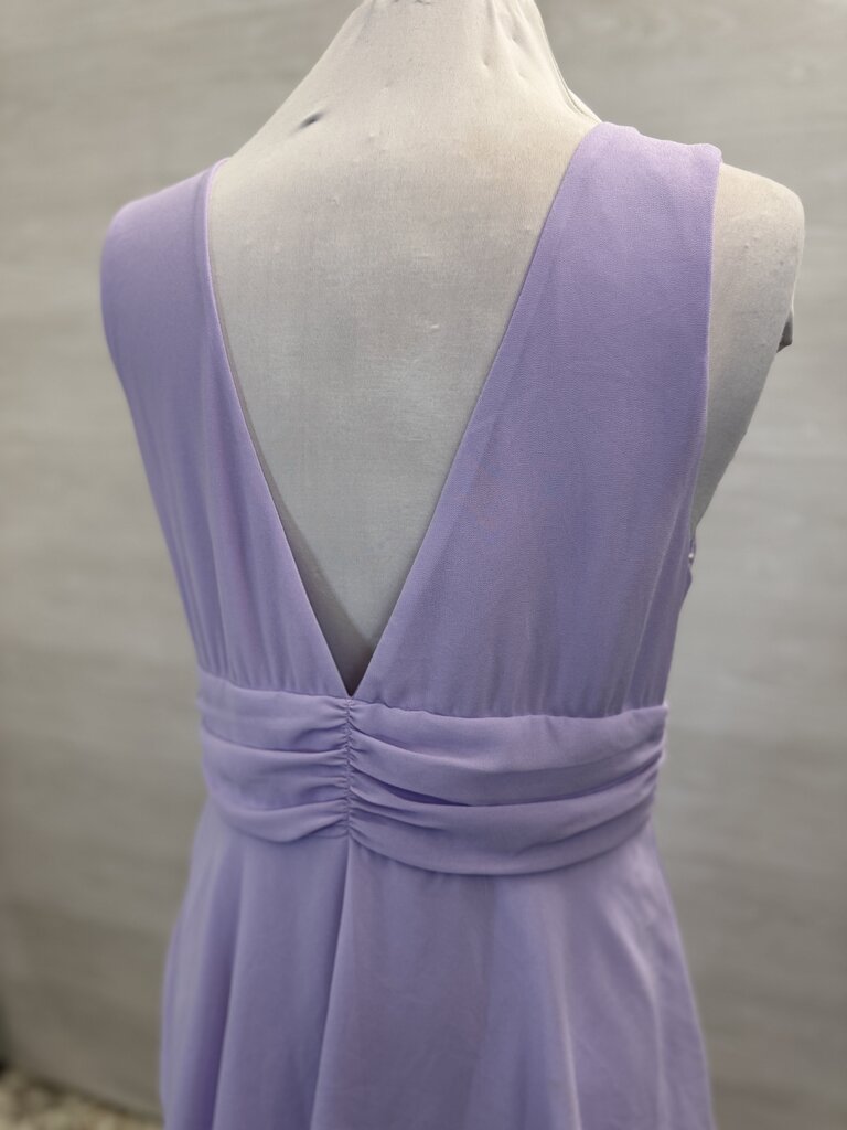 Lulus Purple V Neck Layered Skirt Midi Dress Large