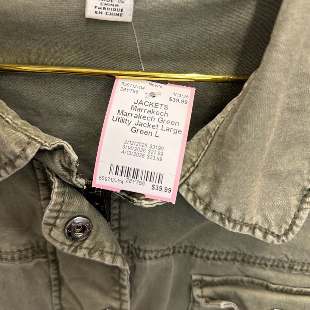 Marrakech Green Utility Jacket Large