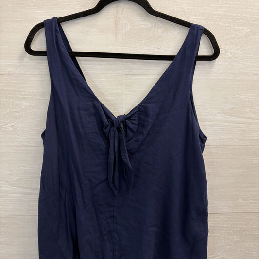 Maeve Navy Tie Front Tank Top Medium