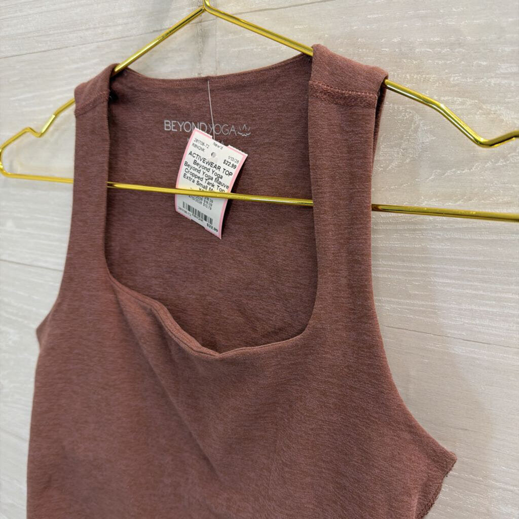 Beyond Yoga Mauve Cropped Tank Top Extra Small