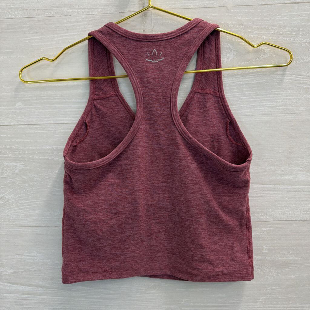 Beyond Yoga Purple V Neck Cropped Tank Top Small