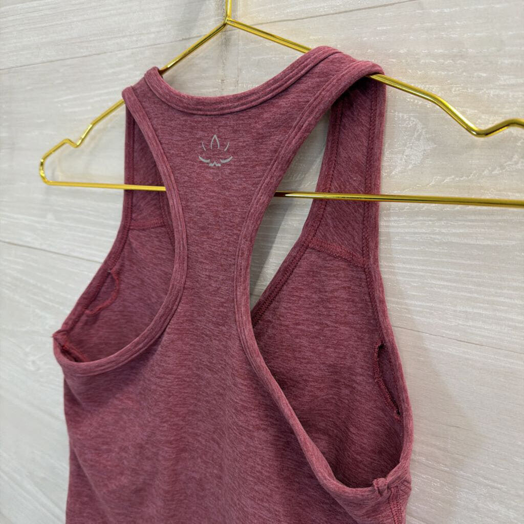 Beyond Yoga Purple V Neck Cropped Tank Top Small