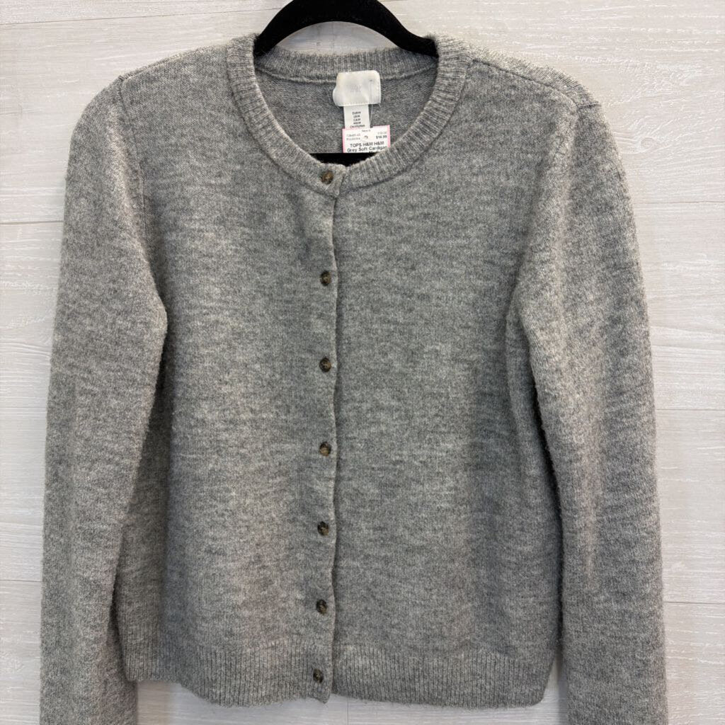 H&M Grey Soft Cardigan Sweater Medium