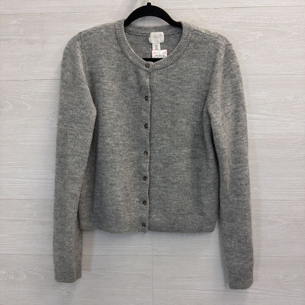 H&M Grey Soft Cardigan Sweater Medium