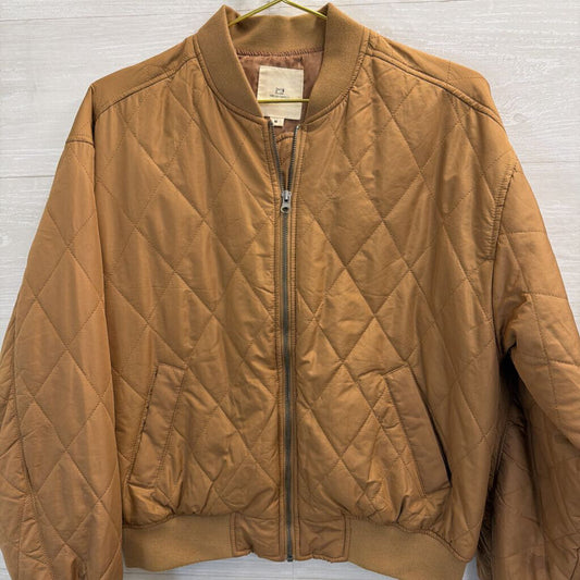 Thread and Supply Brown Quilted Zip Up Jacket Medium
