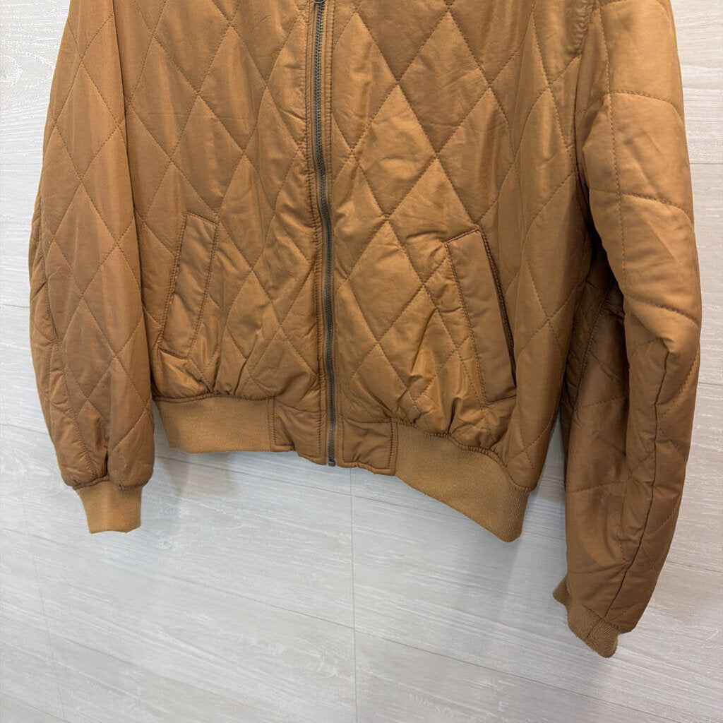 Thread and Supply Brown Quilted Zip Up Jacket Medium