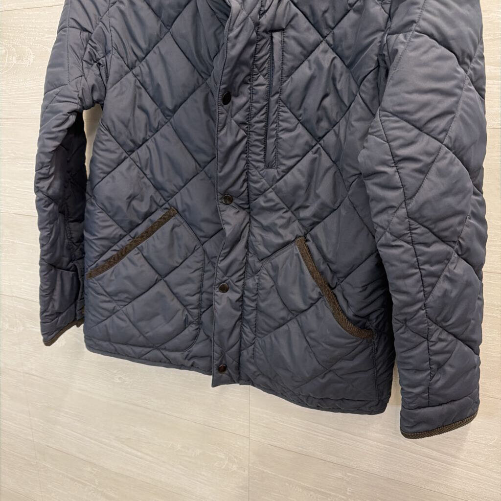 J Crew Navy Quilted Long Sleeve Jacket Medium