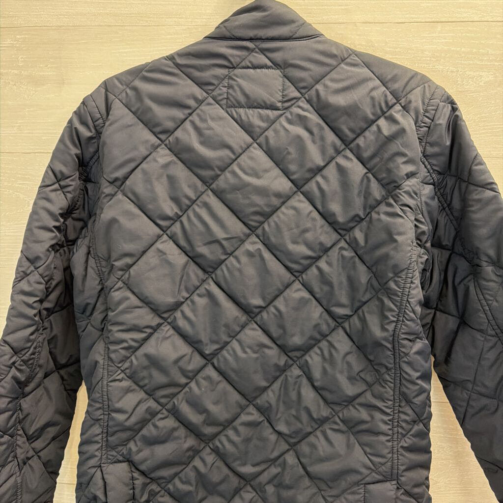 J Crew Navy Quilted Long Sleeve Jacket Medium