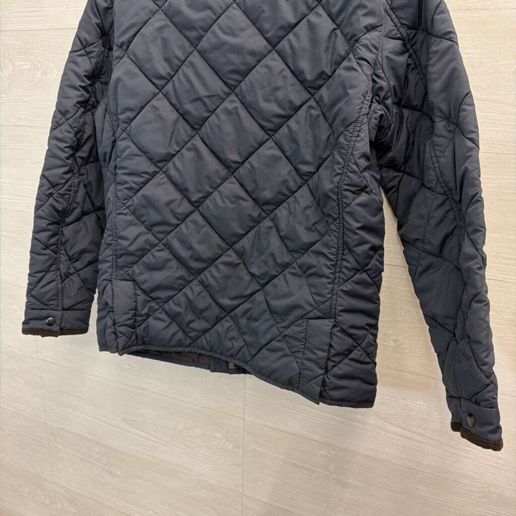 J Crew Navy Quilted Long Sleeve Jacket Medium