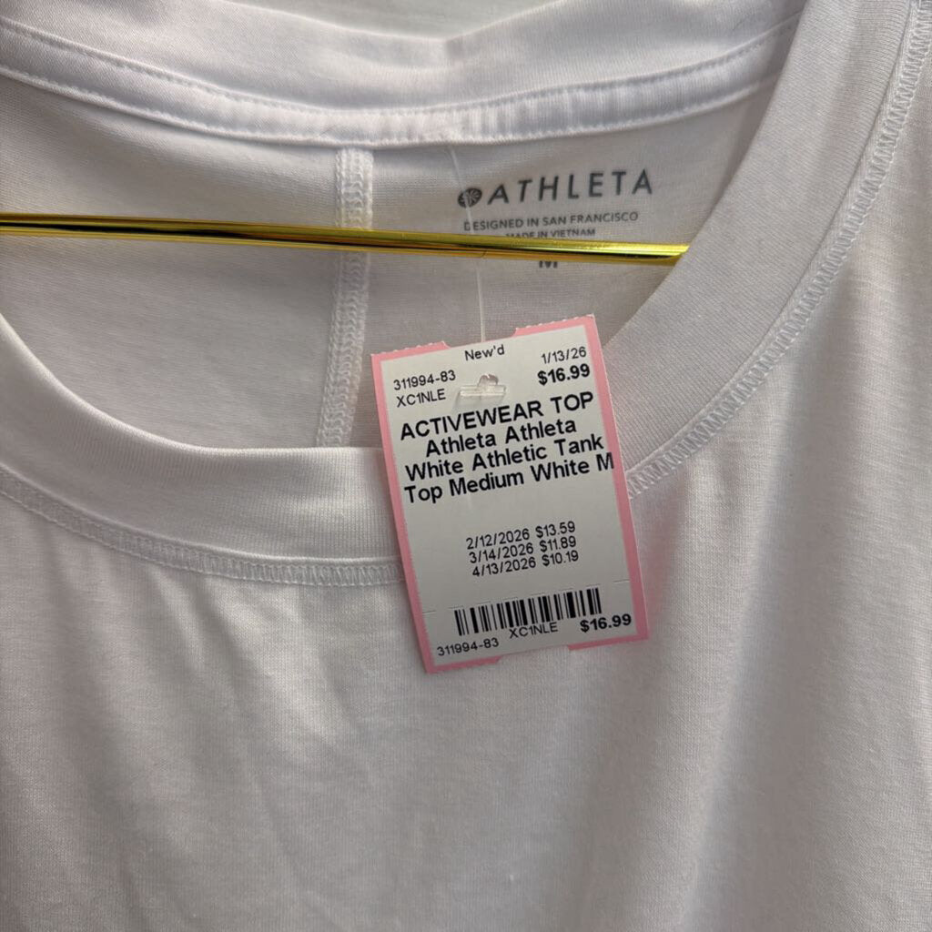 Athleta White Athletic Tank Top Medium