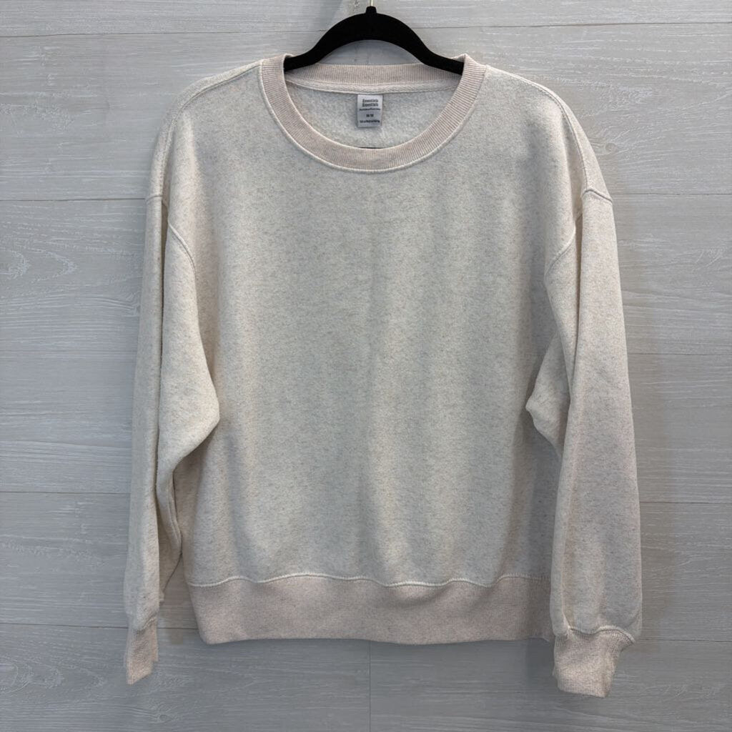 Essentials Beige Long Sleeve Crewneck Pullover Medium