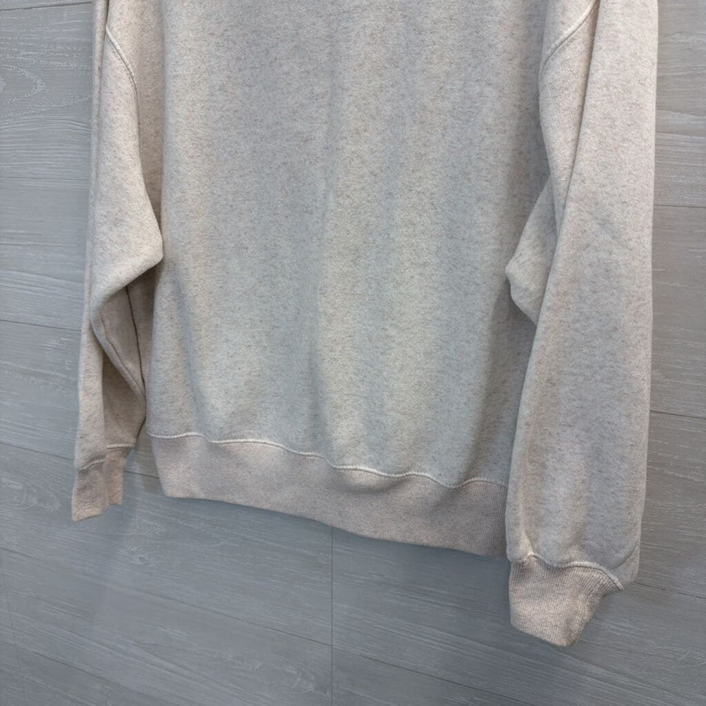 Essentials Beige Long Sleeve Crewneck Pullover Medium