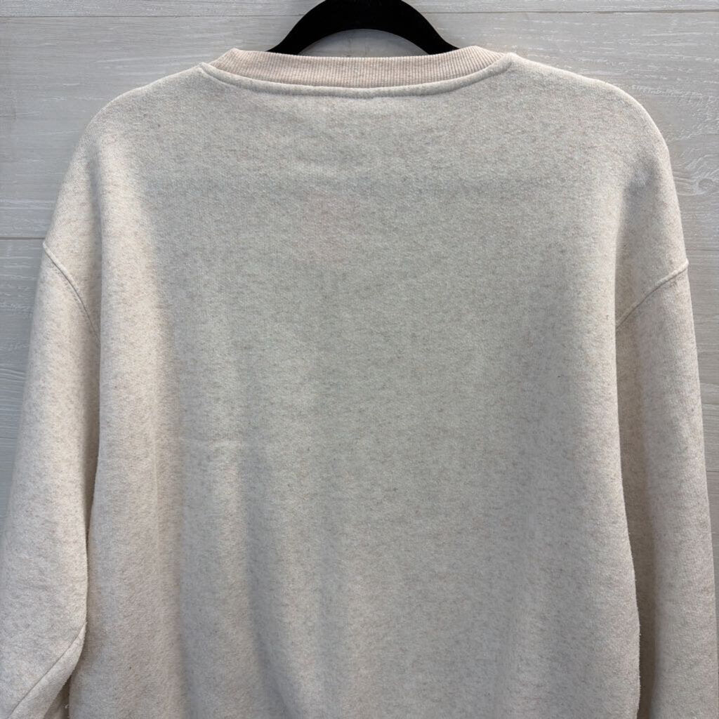Essentials Beige Long Sleeve Crewneck Pullover Medium