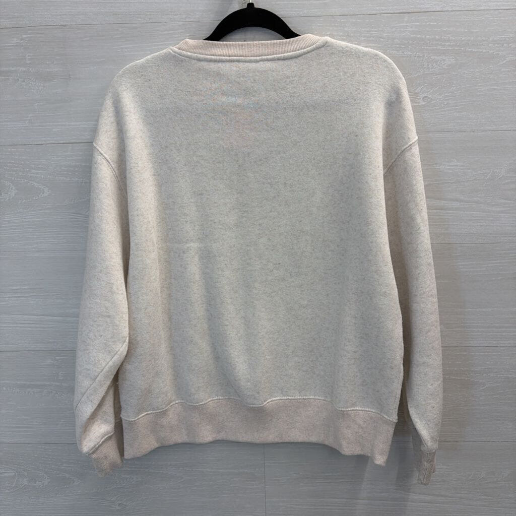 Essentials Beige Long Sleeve Crewneck Pullover Medium