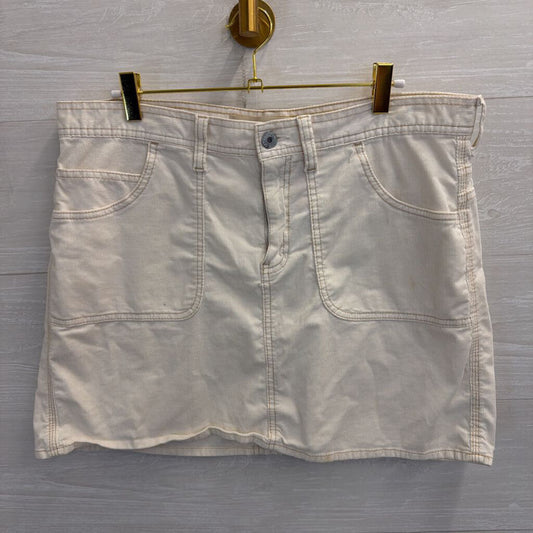 Gap Jeans Cream Corduroy Mini Skirt Medium