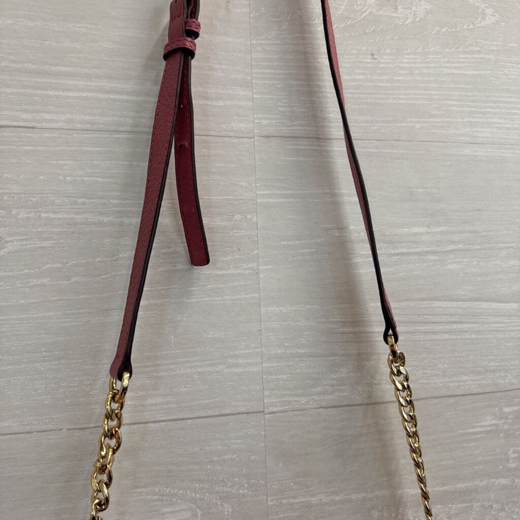 Michael Kors Pink Pebbled Leather Bedford Small Crossbody Purse