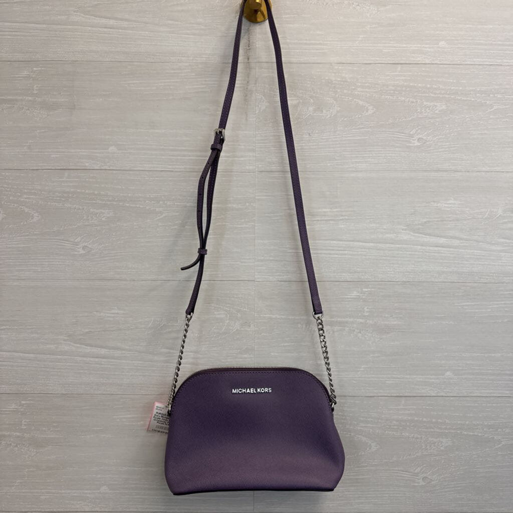 Michael Kors Purple Cindy Dome Crossbody Purse