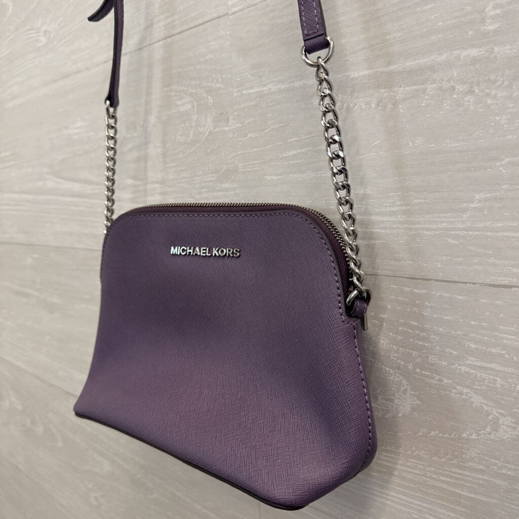 Michael Kors Purple Cindy Dome Crossbody Purse
