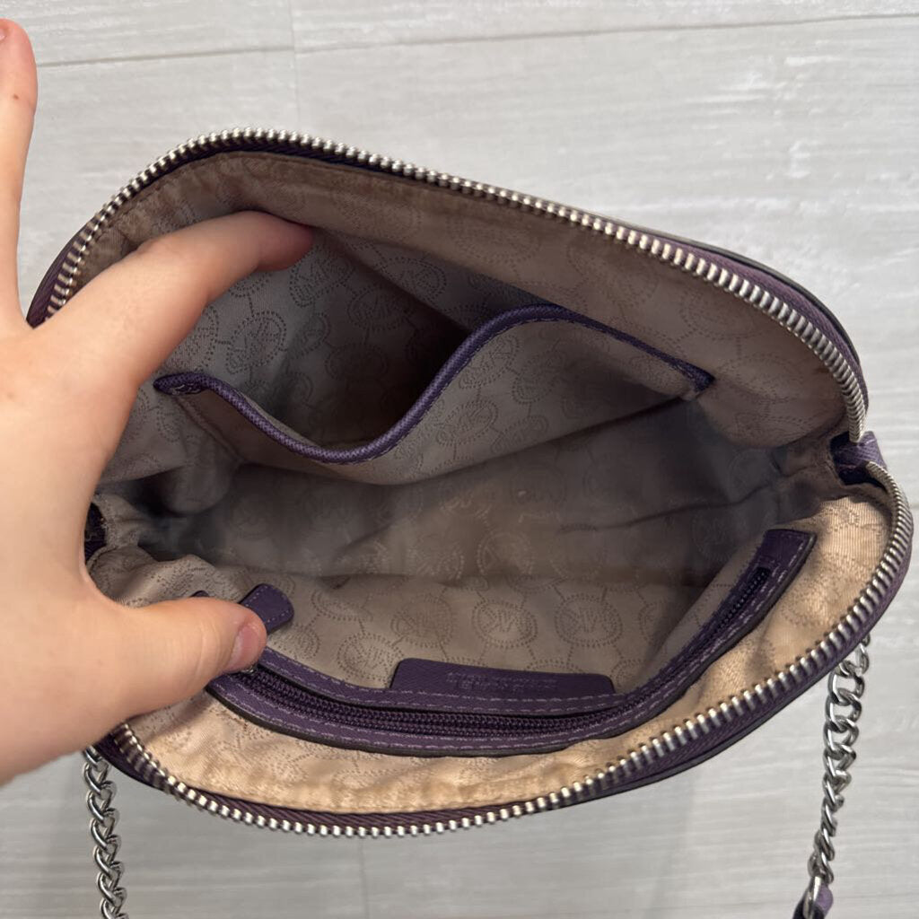Michael Kors Purple Cindy Dome Crossbody Purse