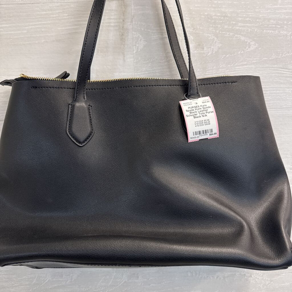 Kate Spade Black Leather Schuyler Tote Purse