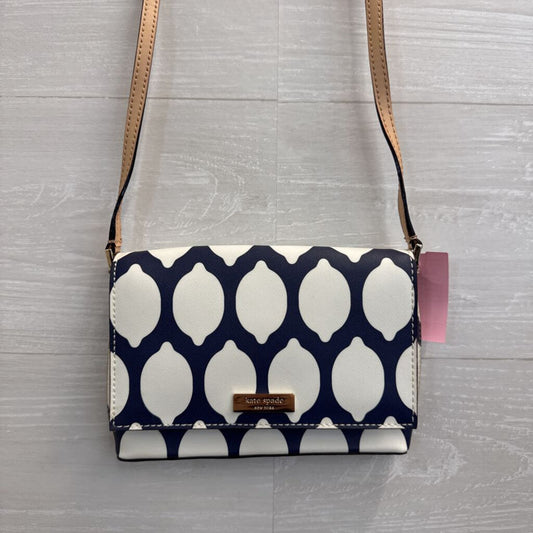 Kate Spade Navy/ White French Lemon Print Grant Street Crossbody Purse