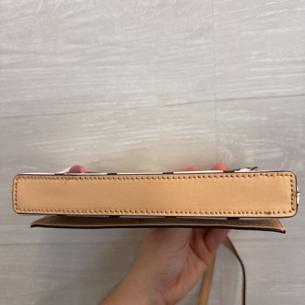 Kate Spade Navy/ White French Lemon Print Grant Street Crossbody Purse