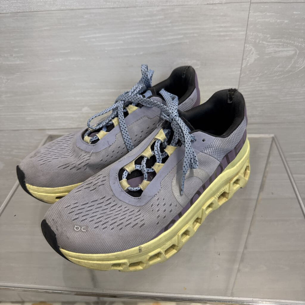 On Cloud Blue/ Lime Cloudmonster Running Sneakers 7