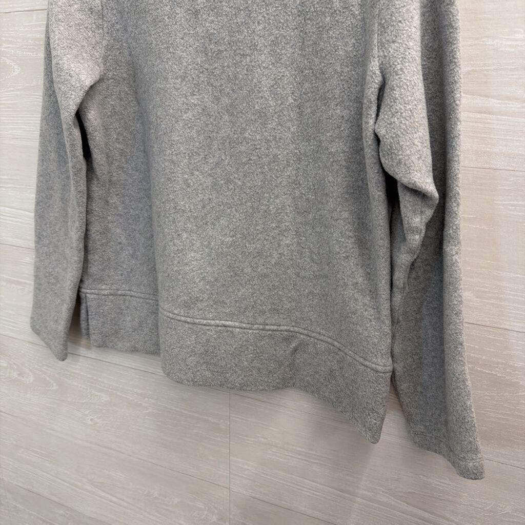 Soft Grey Long Sleeve Mock Neck Sweater Top Medium