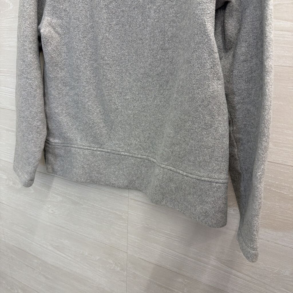 Soft Grey Long Sleeve Mock Neck Sweater Top Medium