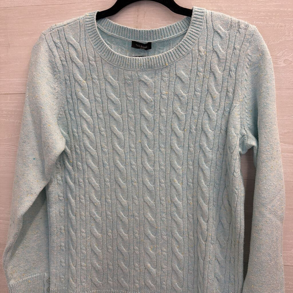 Talbots Blue Long Sleeve Cable Knit Sweater Medium