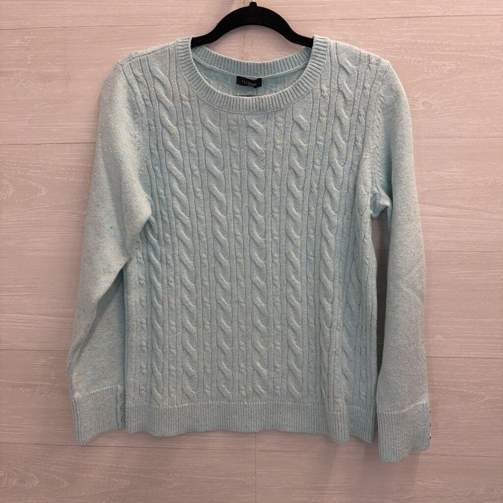 Talbots Blue Long Sleeve Cable Knit Sweater Medium