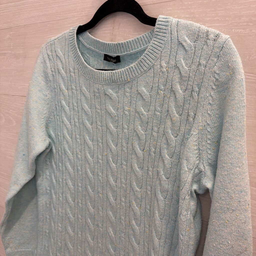 Talbots Blue Long Sleeve Cable Knit Sweater Medium