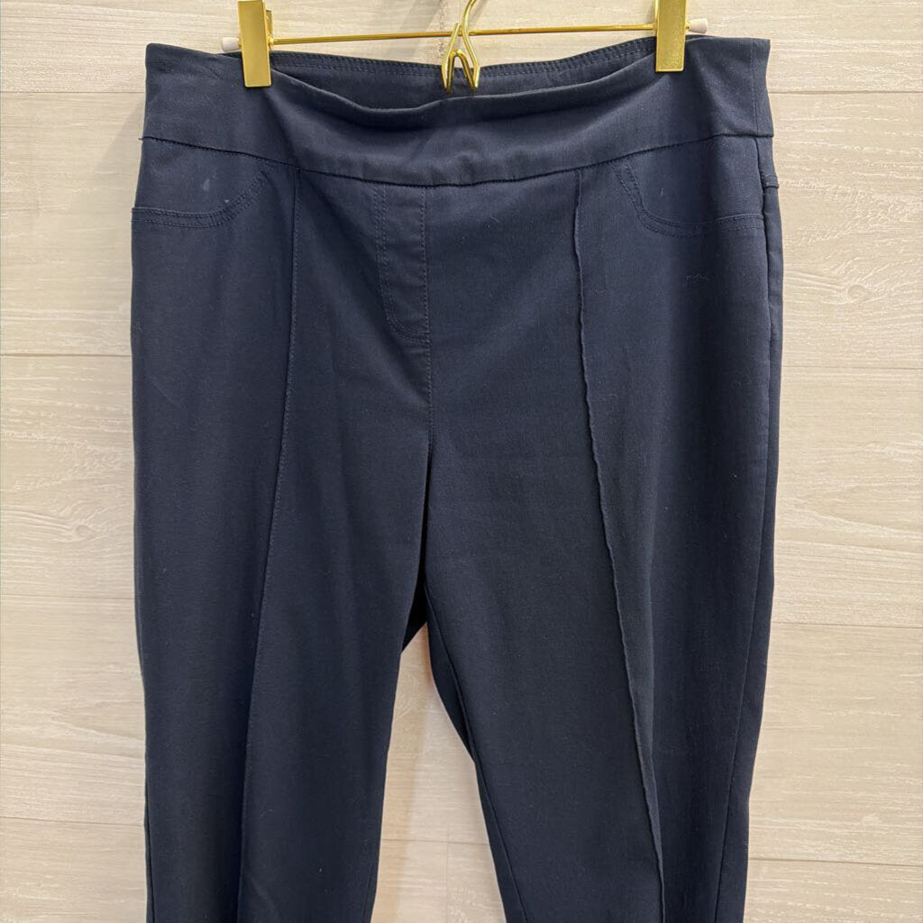 Thin Her Navy Straight Leg Pull On Pants 12