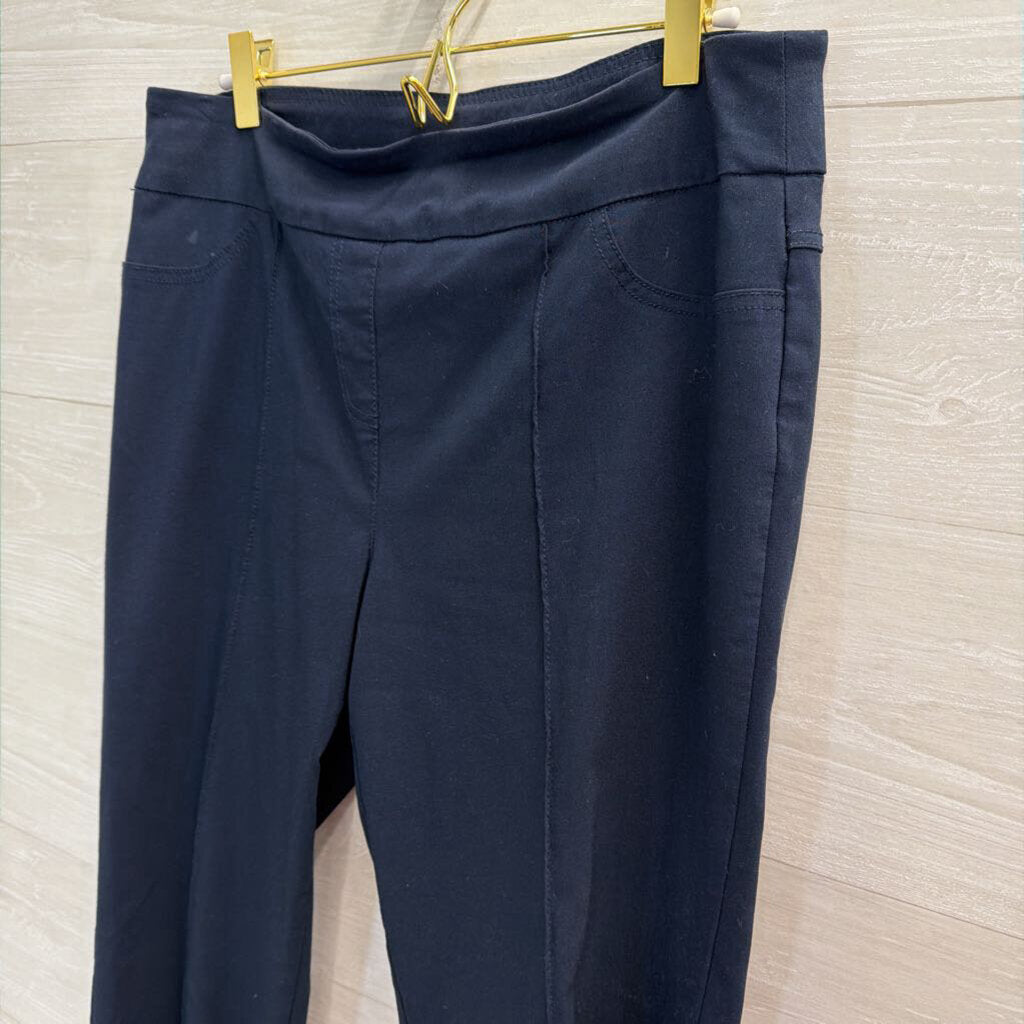 Thin Her Navy Straight Leg Pull On Pants 12