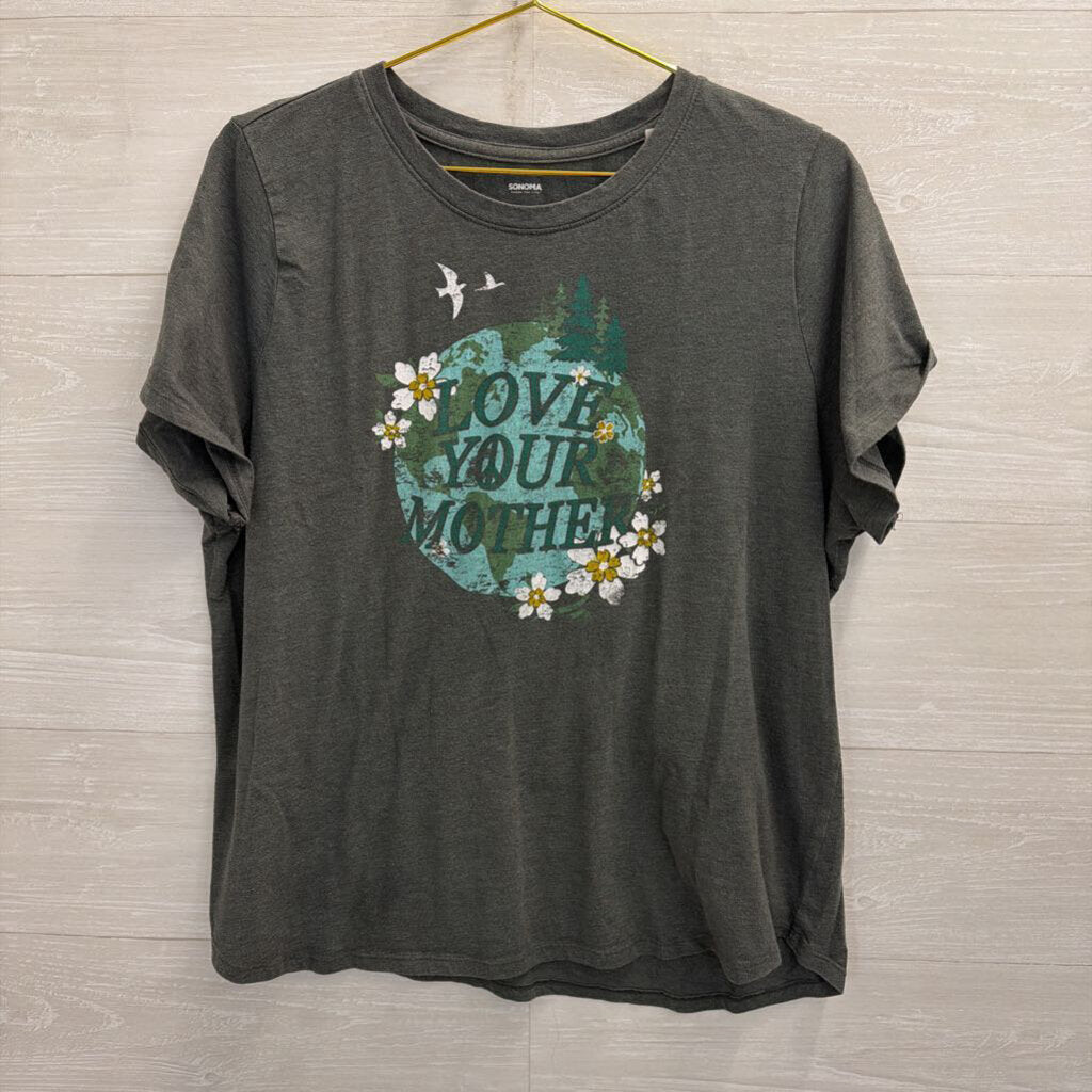Sonoma Grey Love Your Mother Short Sleeve Graphic Tee XXL