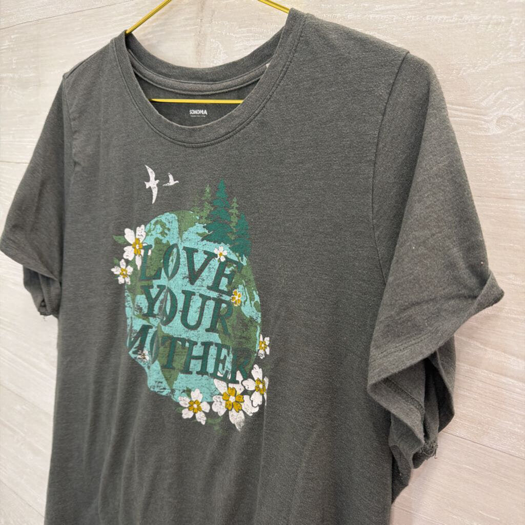 Sonoma Grey Love Your Mother Short Sleeve Graphic Tee XXL