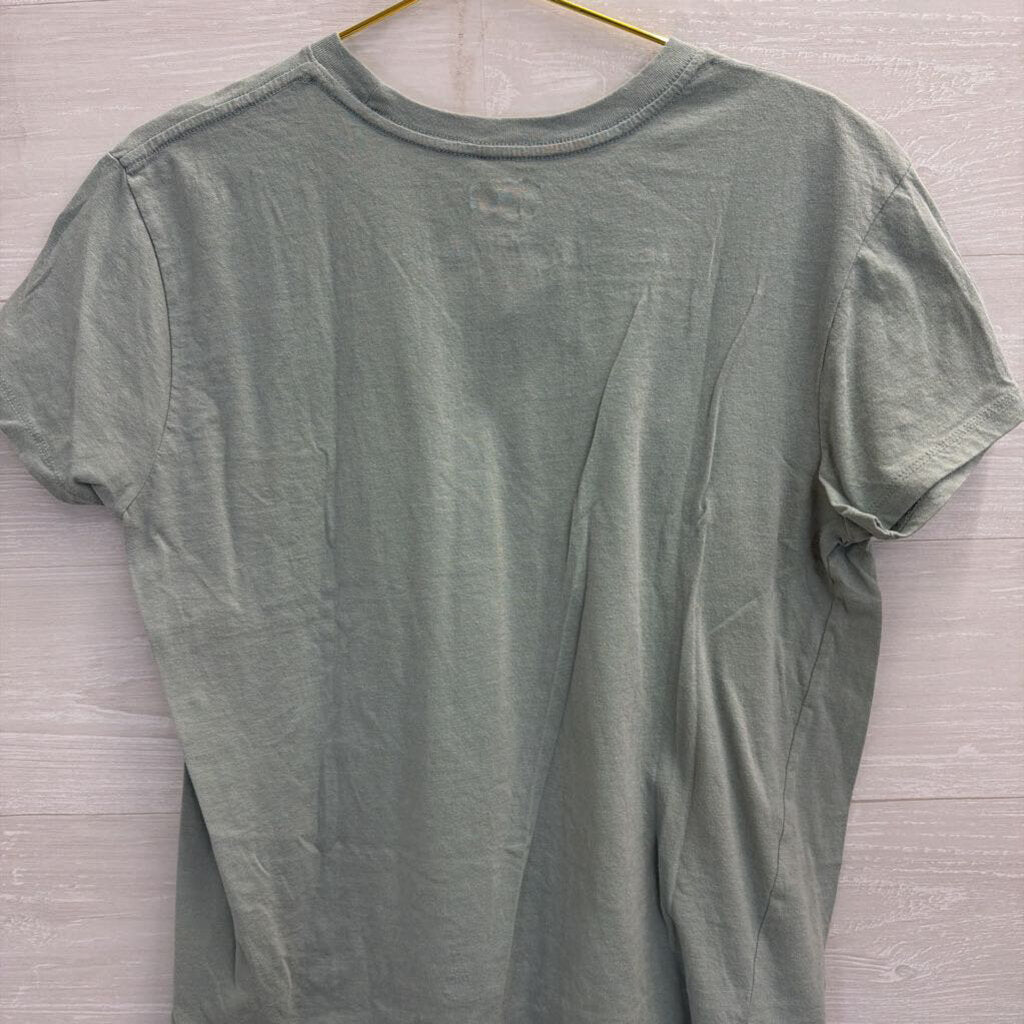 Doe Blue/ Black Floral Short Sleeve Graphic Tee Extra Large