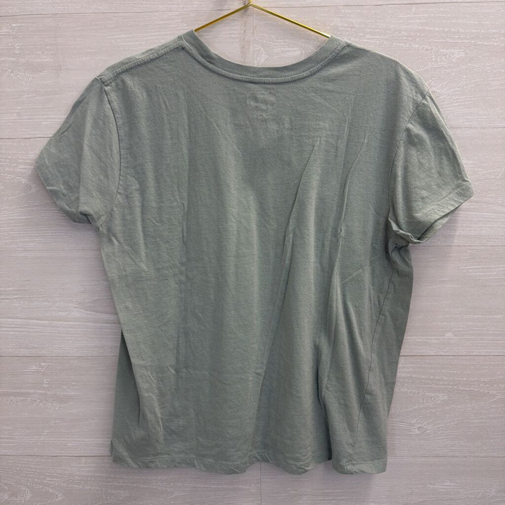 Doe Blue/ Black Floral Short Sleeve Graphic Tee Extra Large