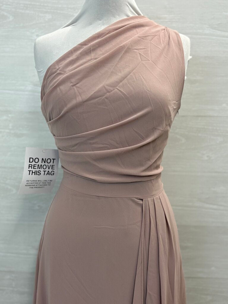 TFNC London Pink One Shoulder Long Formal Dress 14